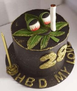 Beverly-Hills-California-Smoking-Pot-Leaf-Big-Eyes-Designer-Cake