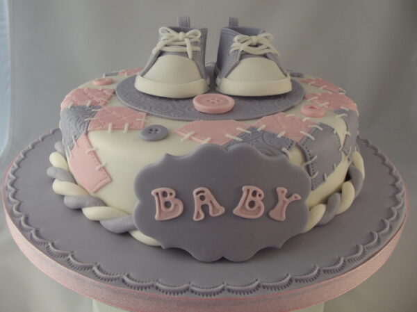 Baby shoes cake