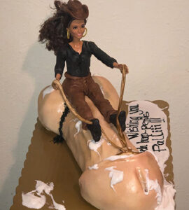 Tutin Cowgirl Riding Bachelorette Dick Cake