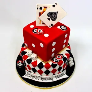 Dice shaped cake