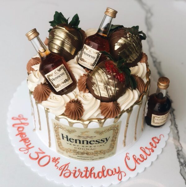 Hennessy bottle cake